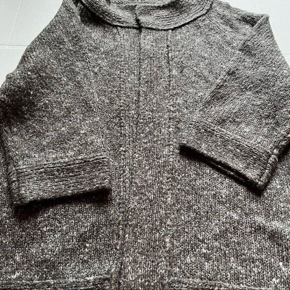 Preswick & Moore Cardigan Sweater 2X gray with metallic silver thread 3/4 sleeve - Picture 4 of 7